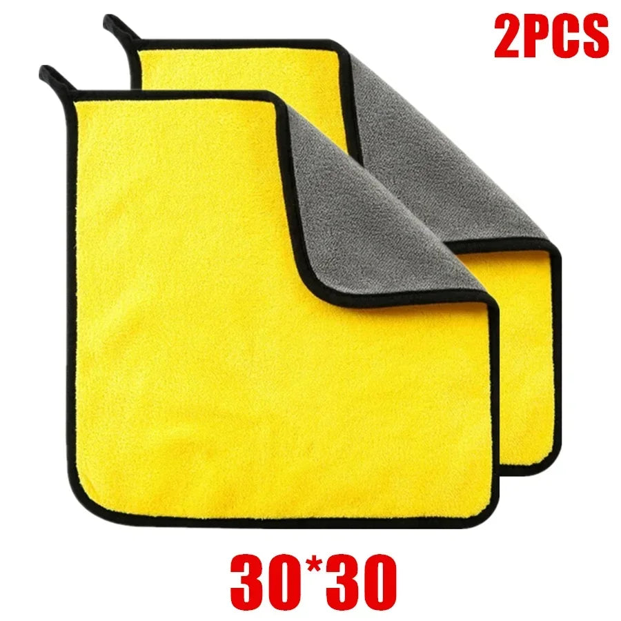 Microfiber Car Drying Towels – Thick Double-Layer Cleaning Cloths