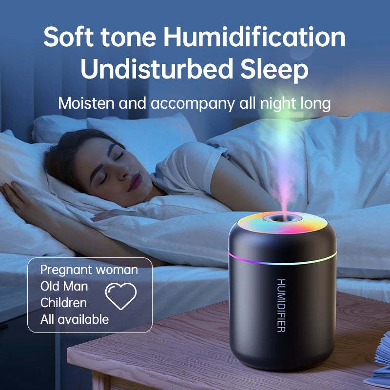 180 ml Mini Humidifier & Aroma Diffuser – USB Mist Maker