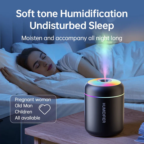 180 ml Mini Humidifier & Aroma Diffuser – USB Mist Maker