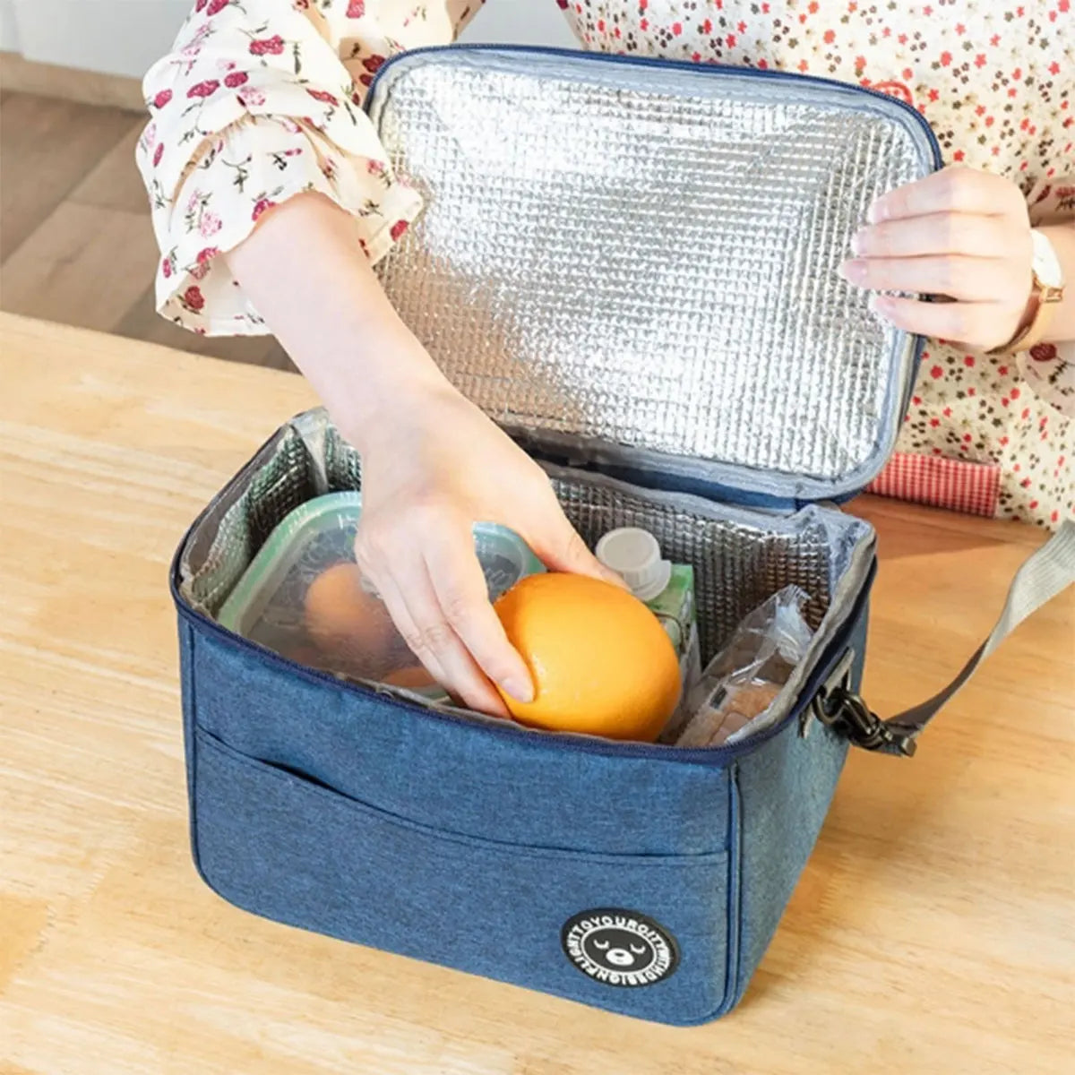 Insulated Bento Lunch Bag with Shoulder Strap