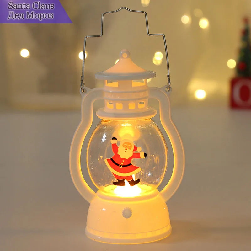 Santa & Snowman LED Lanterns – Battery Powered Christmas Lights