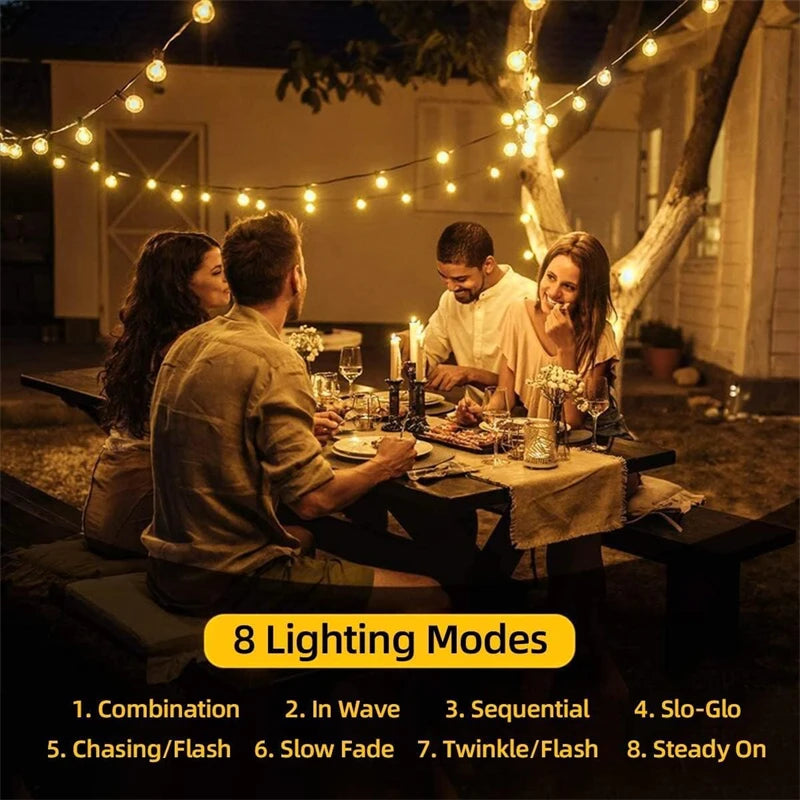 Solar Crystal Globe String Lights 60 LED – Outdoor Garden Lights