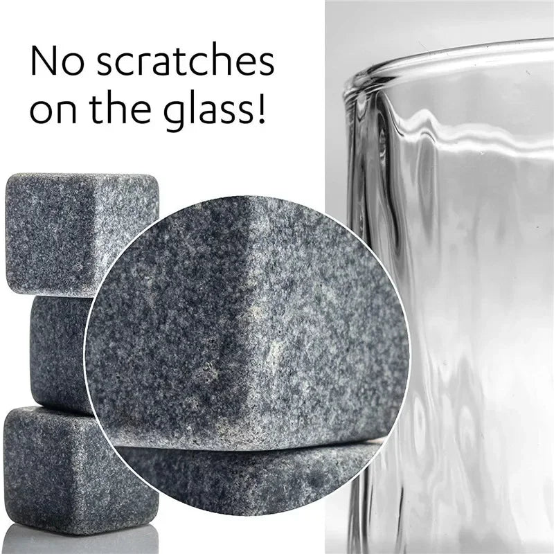 Whiskey Stones (6 pcs) – Reusable Ice Cubes for Drinks