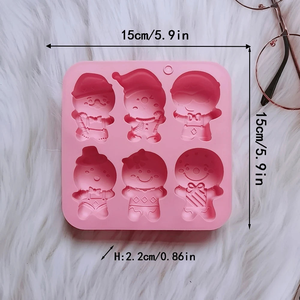 Gingerbread Man Silicone Mold – Christmas Baking, Chocolate & Candles