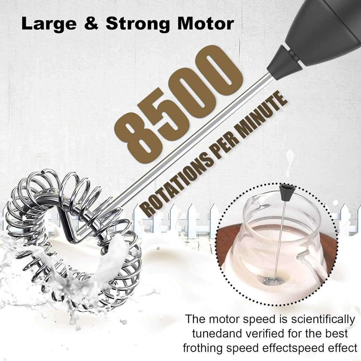 Rechargeable Mini Milk Frother – 3 Speeds