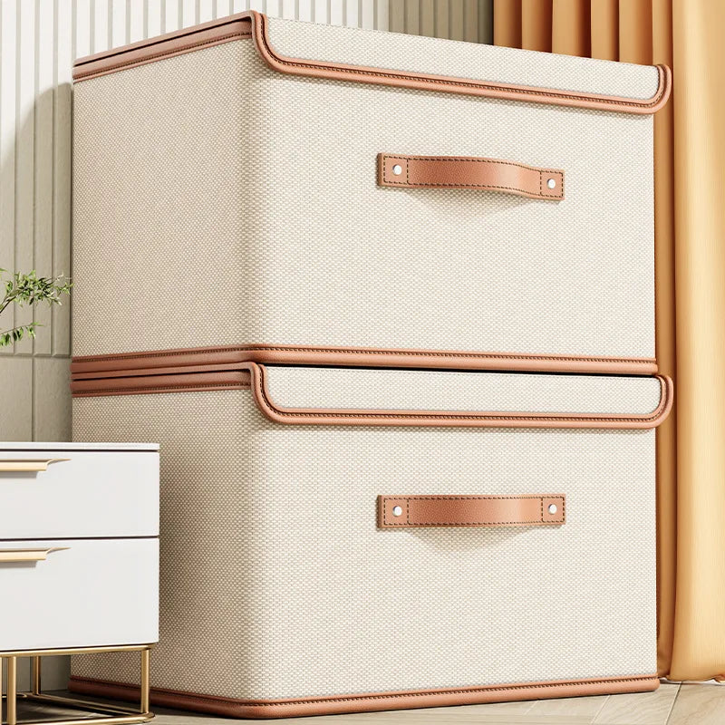 Clothes Storage Box with Lid – Foldable Wardrobe Organizer
