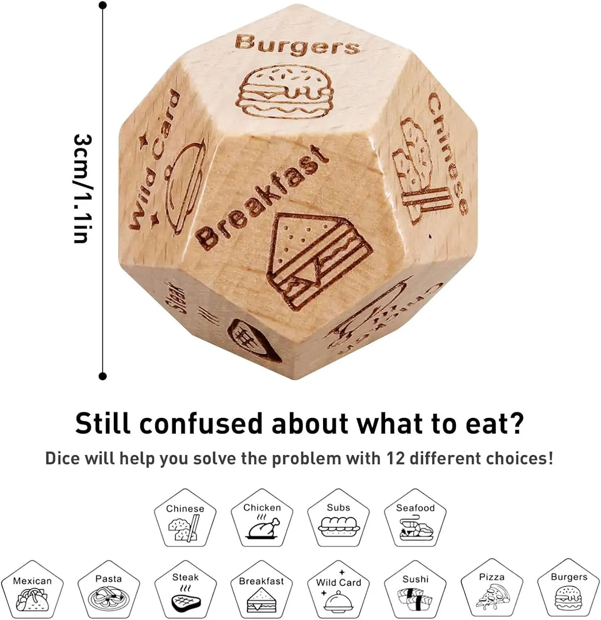 Couples Date Night Decision Dice – Food, Movie & Activity