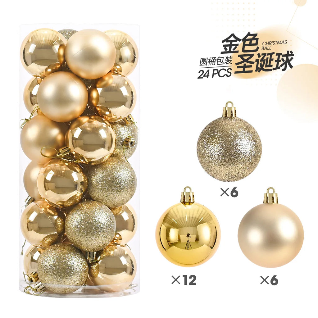 Mini Christmas Ball Ornaments 3 cm (24 pcs)