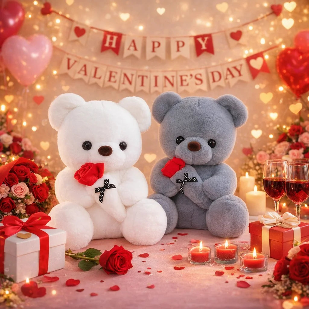 Rose Bear Plush Toy – Romantic Valentine's & Anniversary Gift