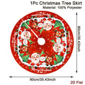 Christmas Tree Skirt 60/90 cm – Santa & Snowman Print