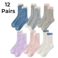 Fuzzy Winter Socks (6/12 Pairs) – Cozy Plush Socks for Women