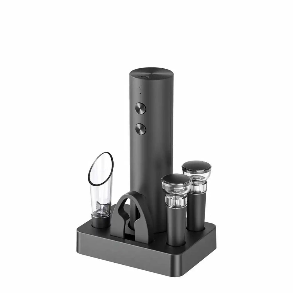 Electric Wine Opener Gift Set – Stopper & Pourer Included