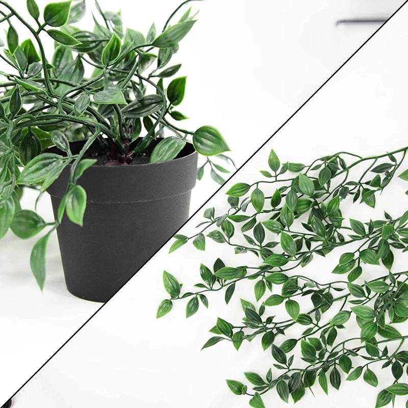Artificial Hanging Ivy Plants with Pots – Indoor Home Decor