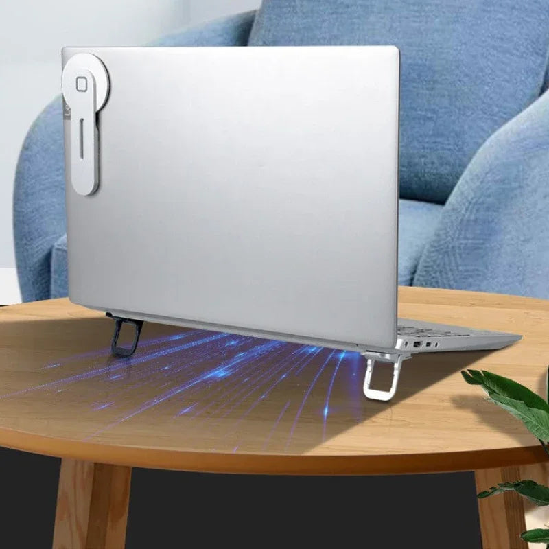 Mini Foldable Laptop Stand (2 pcs) – Invisible Adhesive Riser