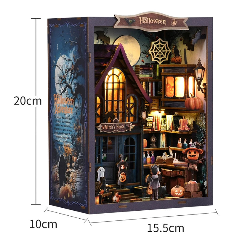 DIY Miniature Wooden Dollhouse Kit with LED Light – 3D Puzzle Gift