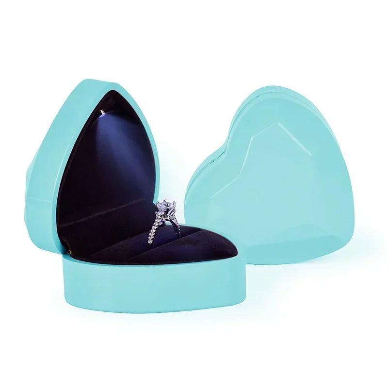 Heart-Shaped LED Ring Box – Proposal & Jewelry Gift Box