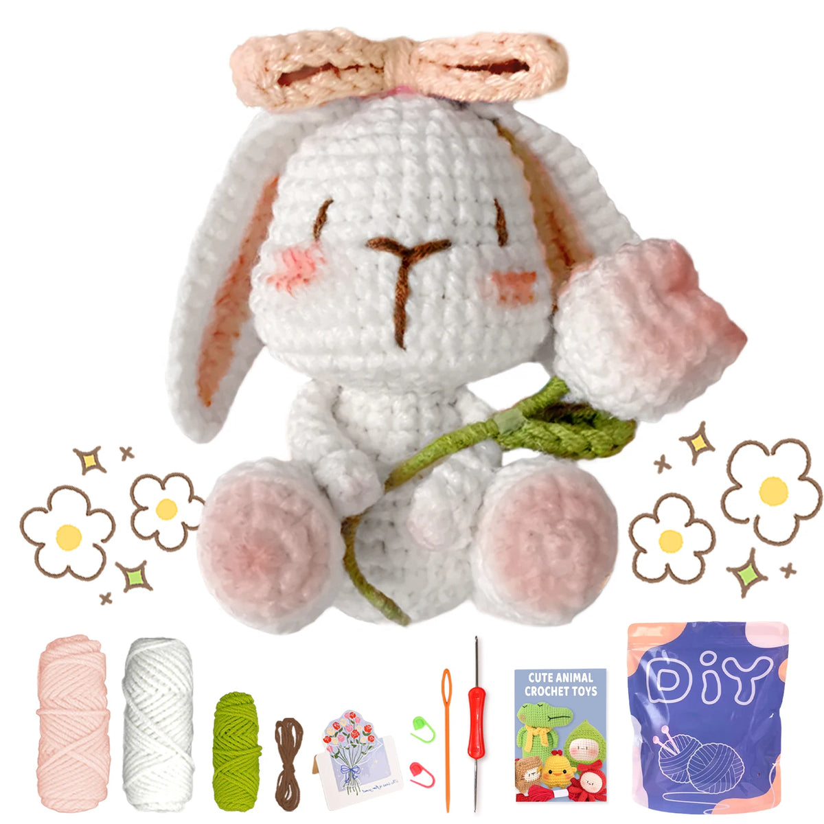 Crochet Kit for Beginners – Animal Amigurumi Starter Set