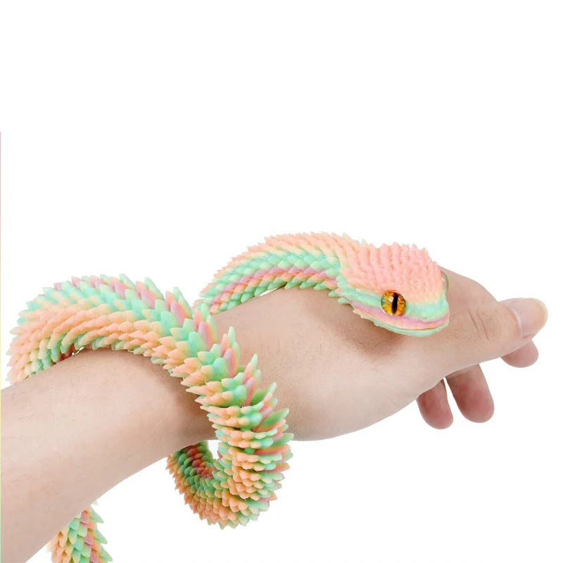 3D Printed Articulated Snake Fidget Toy – Desk Ornament