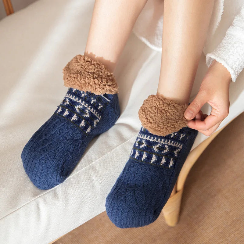 Super Warm Non-Slip Floor Socks – Velvet Slipper Socks