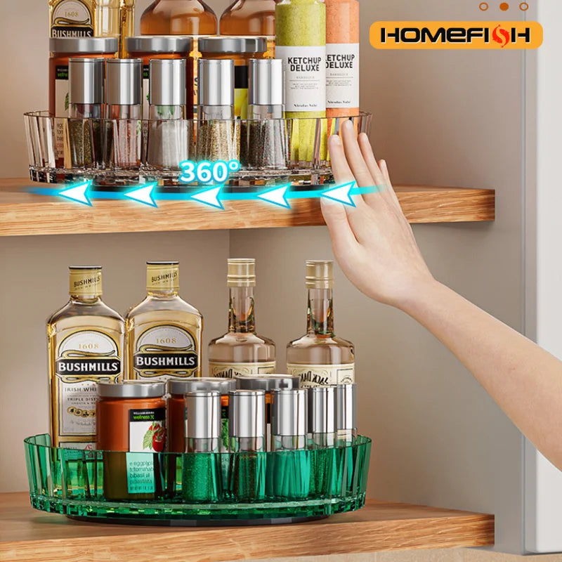 Rotating Spice Rack Organizer – Space-Saving Countertop Storage