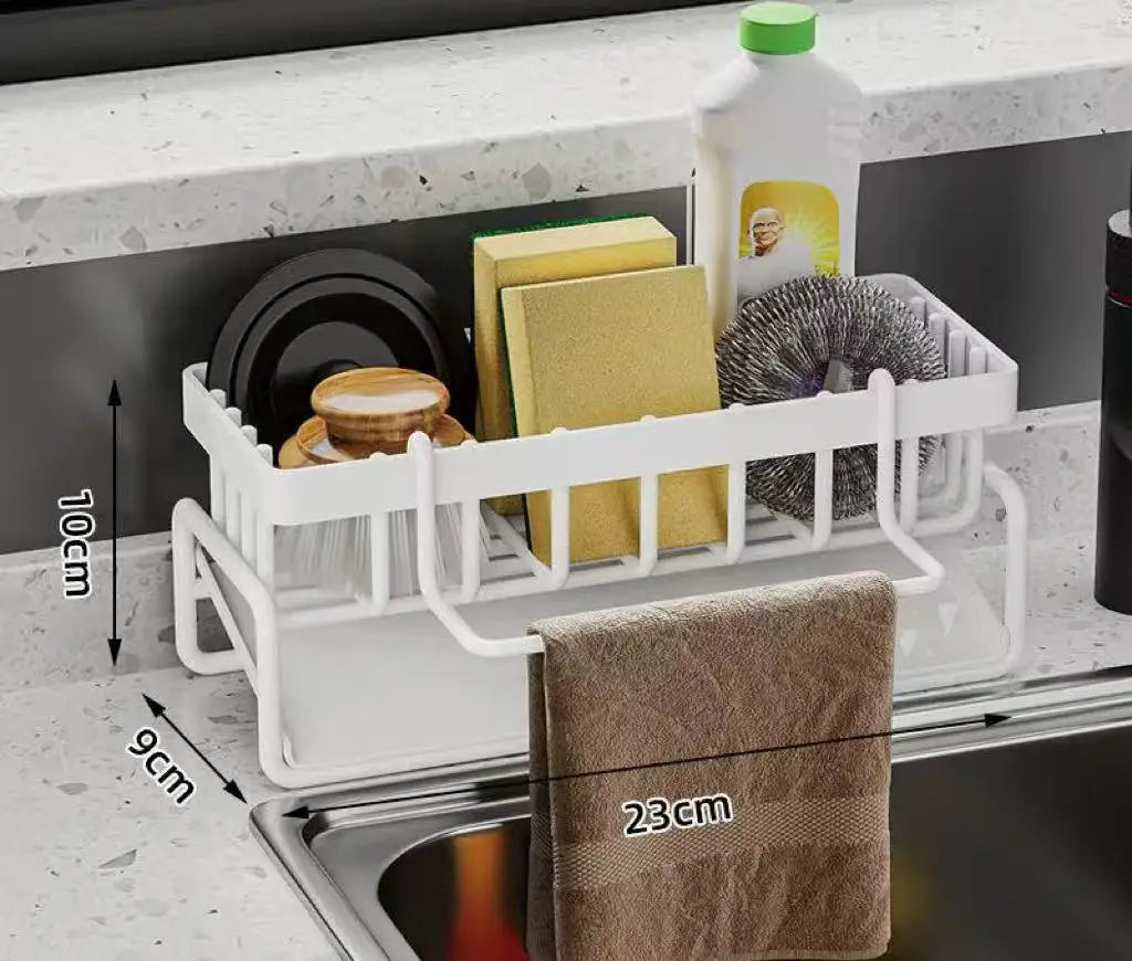 Kitchen Sink Caddy – Sponge, Soap & Towel Holder