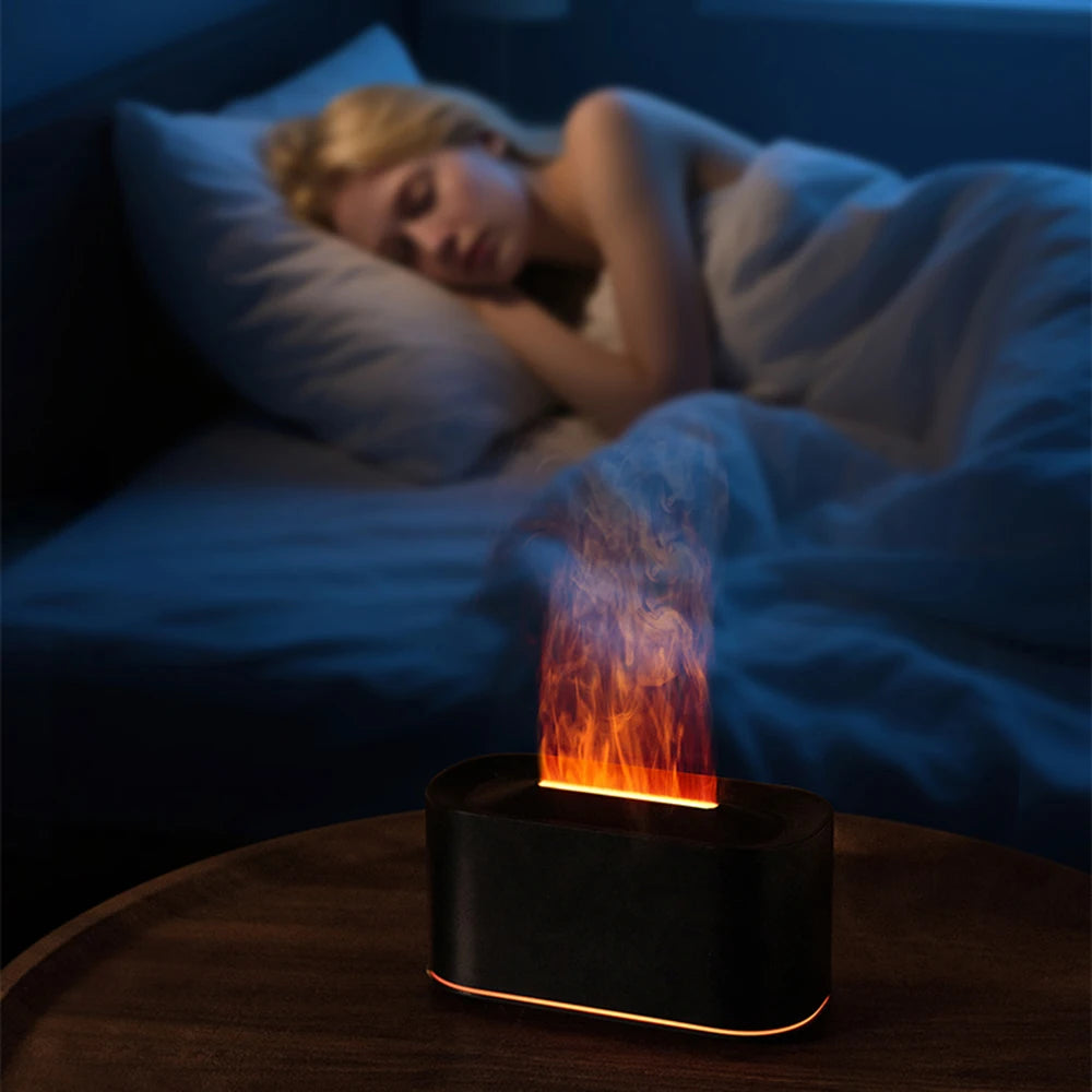 Flame Essential Oil Diffuser – Colorful Mist Humidifier