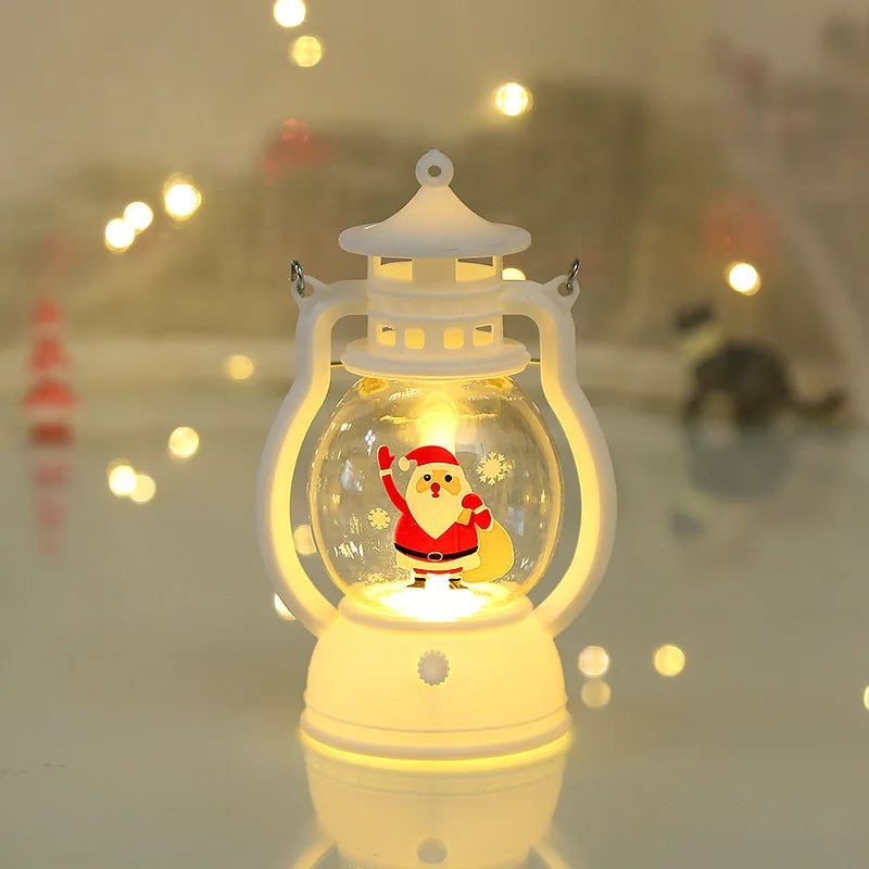 Santa & Snowman LED Lanterns – Battery Powered Christmas Lights