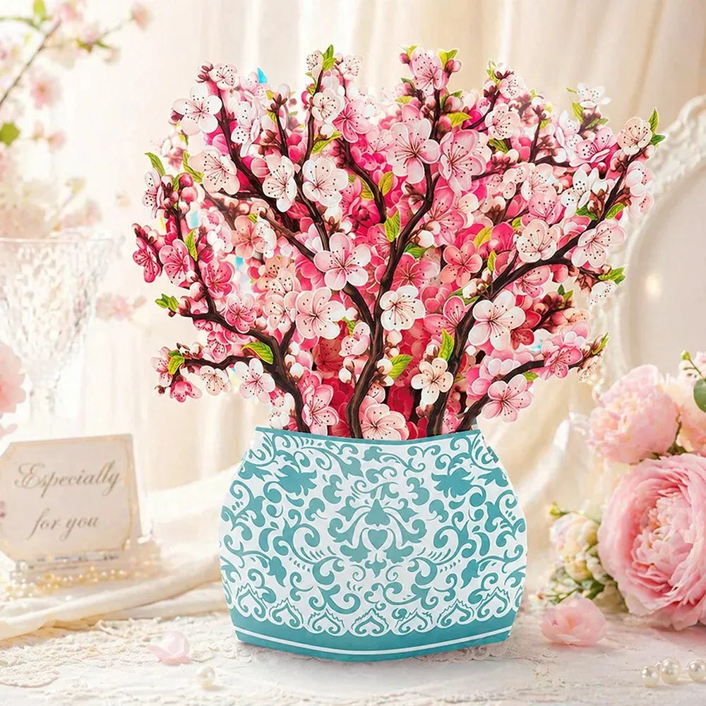 3D Pop-Up Flower Greeting Card – Handmade Card for Any Occasion