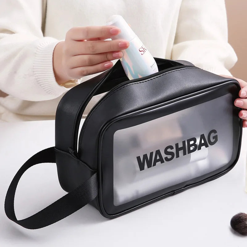 Clear Waterproof Makeup Bag – Large Travel Cosmetic Bag