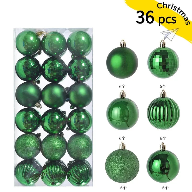 Mini Christmas Ball Ornaments 3 cm (24 pcs)