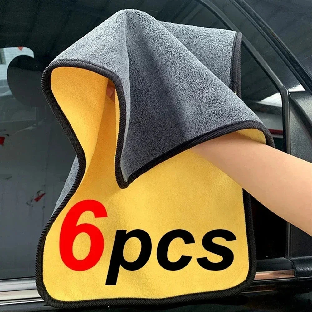 Microfiber Car Drying Towels – Thick Double-Layer Cleaning Cloths