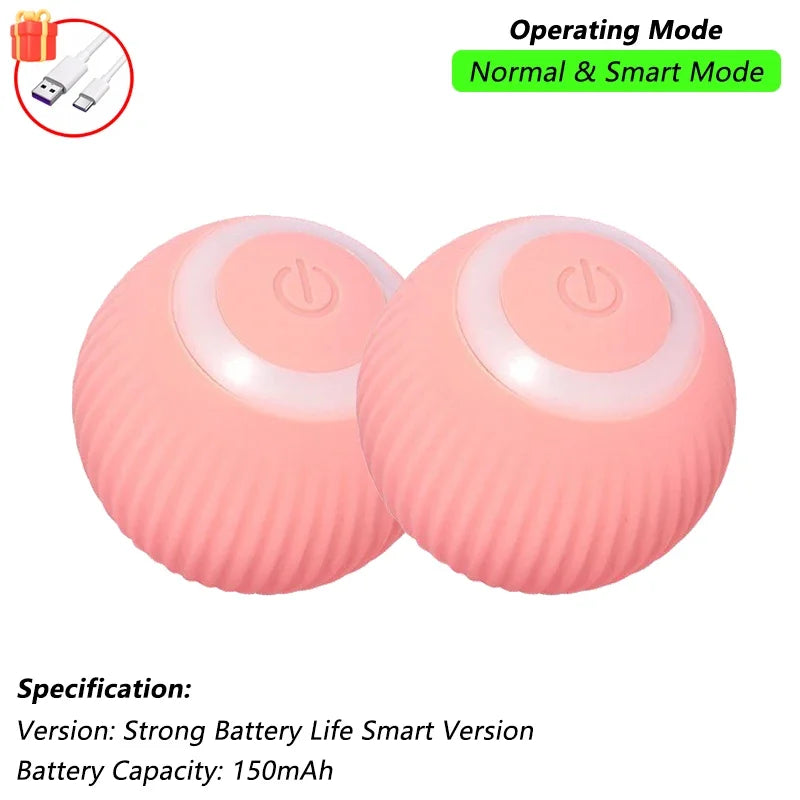 Automatic Rolling Cat Ball with Tail – Rechargeable Interactive Toy