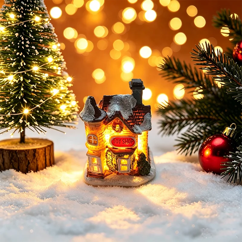Christmas Village House Night Light – Battery Powered Decor