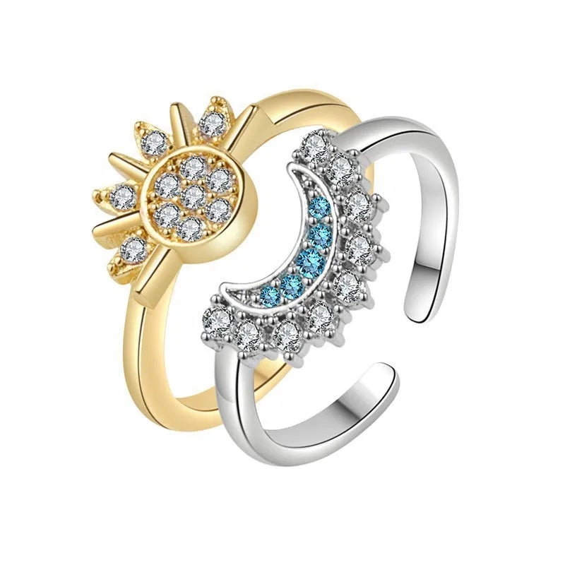 Magnetic Sun & Moon Couple Necklaces – Matching Pendant Set