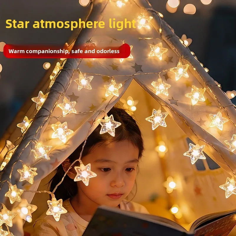 LED Star Chain Lights – Outdoor Fairy Garland