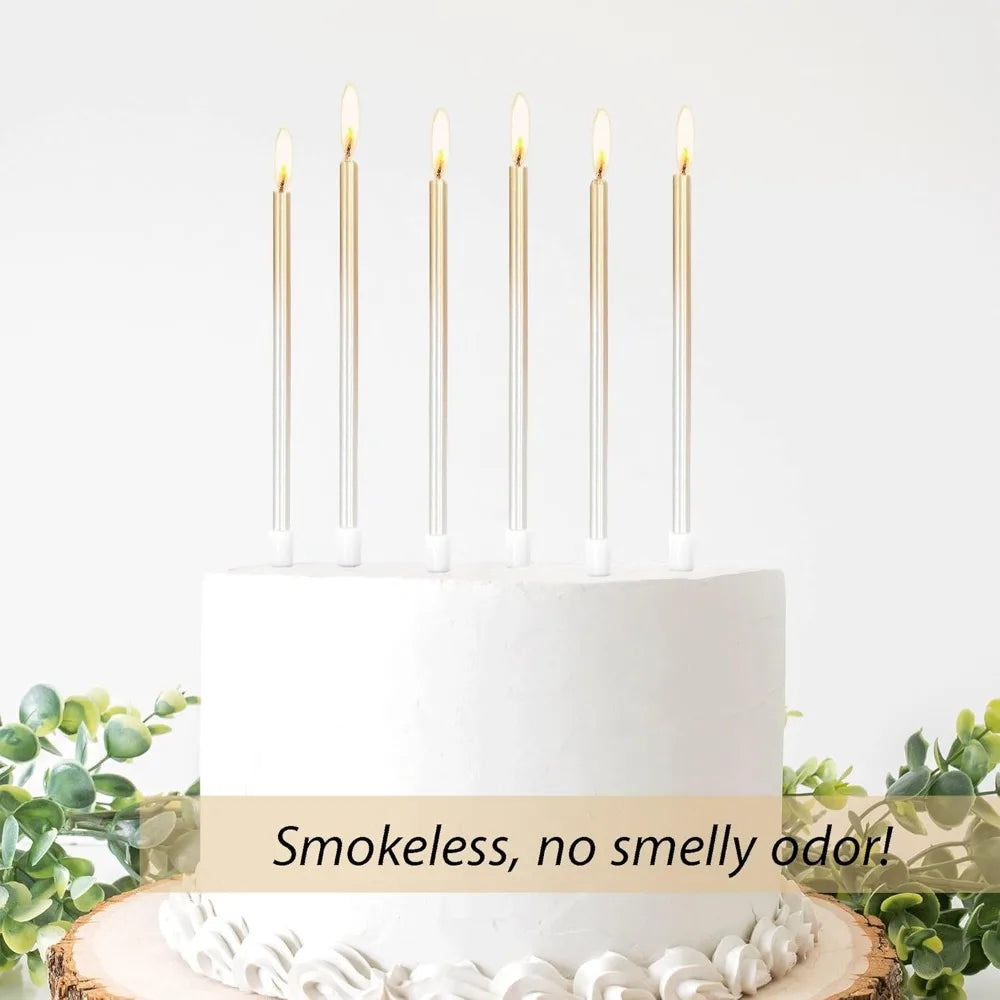 Heart & Star Birthday Cake Candles Set