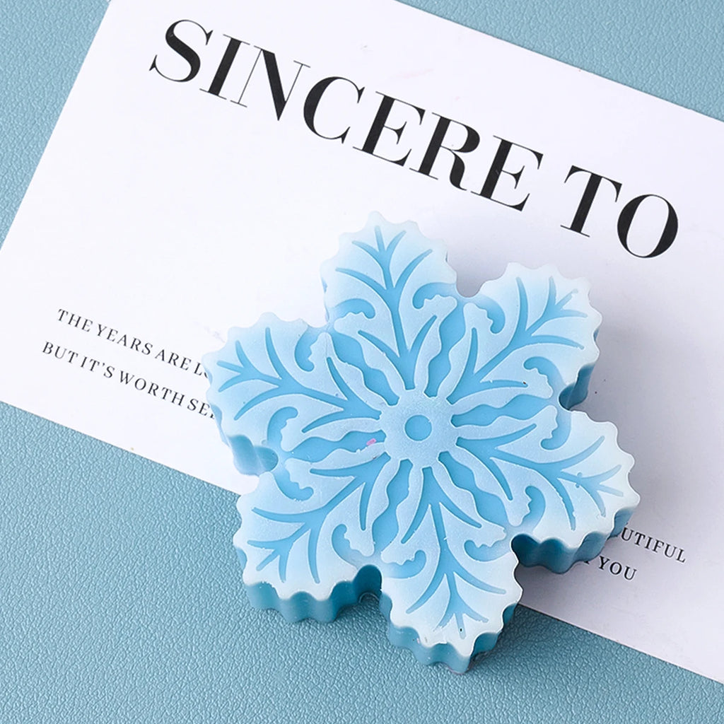3D Snowflake Silicone Candle Mold – Christmas Ornament Making