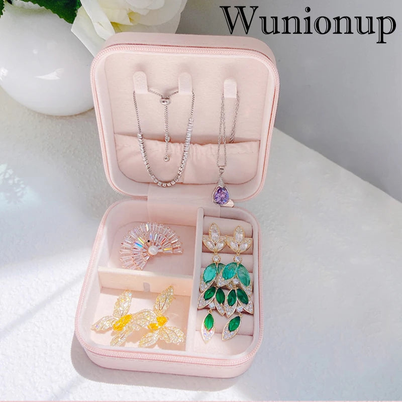 Mini Jewelry Travel Case – PU Leather Organizer Box