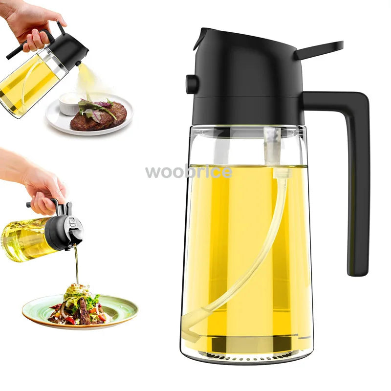 2-in-1 Oil Sprayer & Brush – For Air Fryer, Salad & Grilling