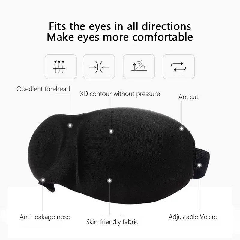 3D Eye Mask Breathable, Light-Proof, Three-Dimensional Eye Mask, Sleep Eye Mask, Fits the Face