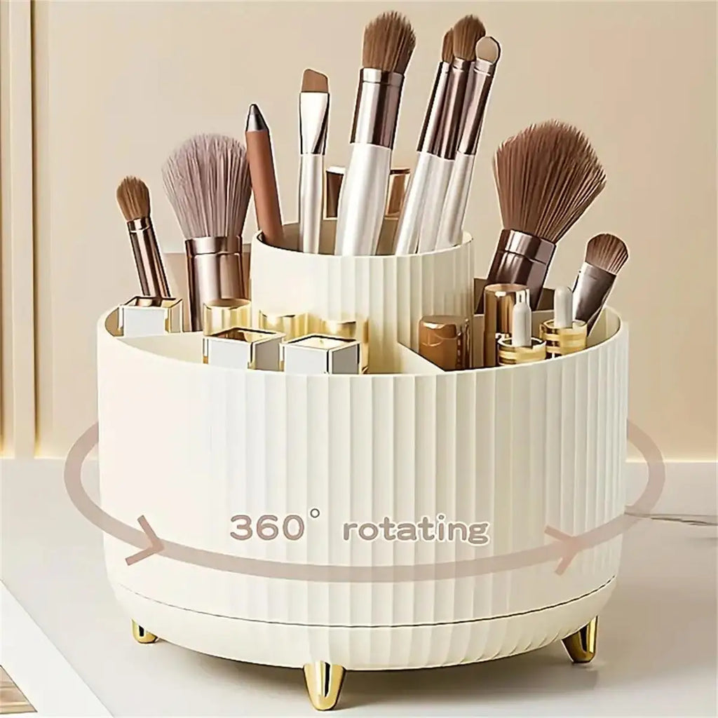 360° Rotating Makeup Organizer – 5 Compartments