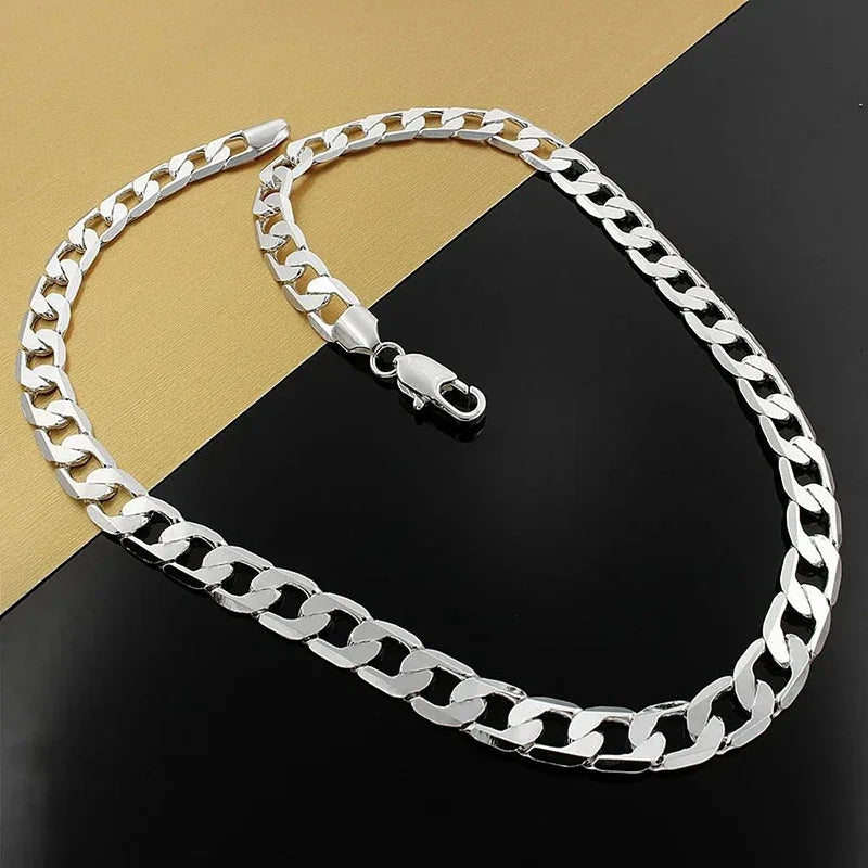 925 Sterling Silver 6mm Chain Necklace – Classic Unisex Chain