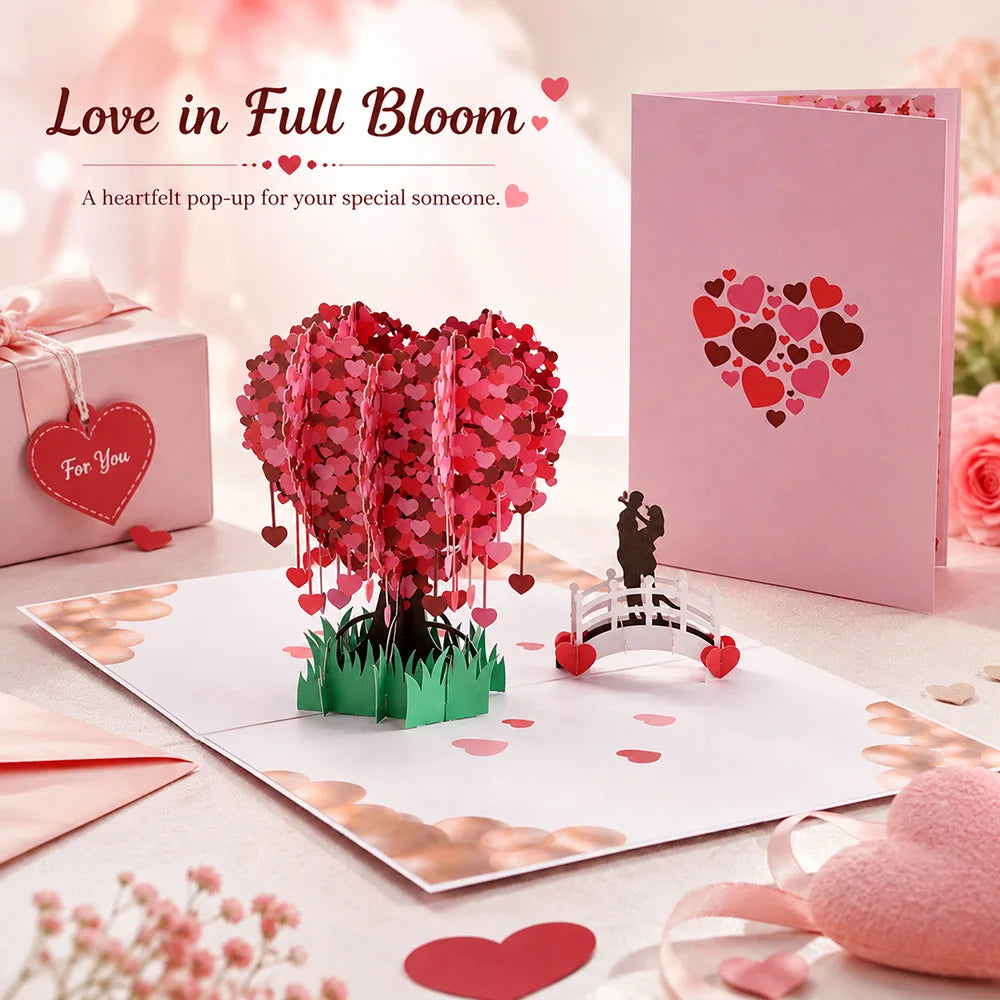 3D Pop-Up Flower Greeting Card – Handmade Card for Any Occasion
