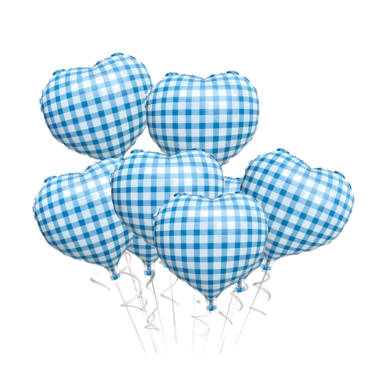 Heart Foil Balloons 18" (10 pcs) – Pink & Sage Green