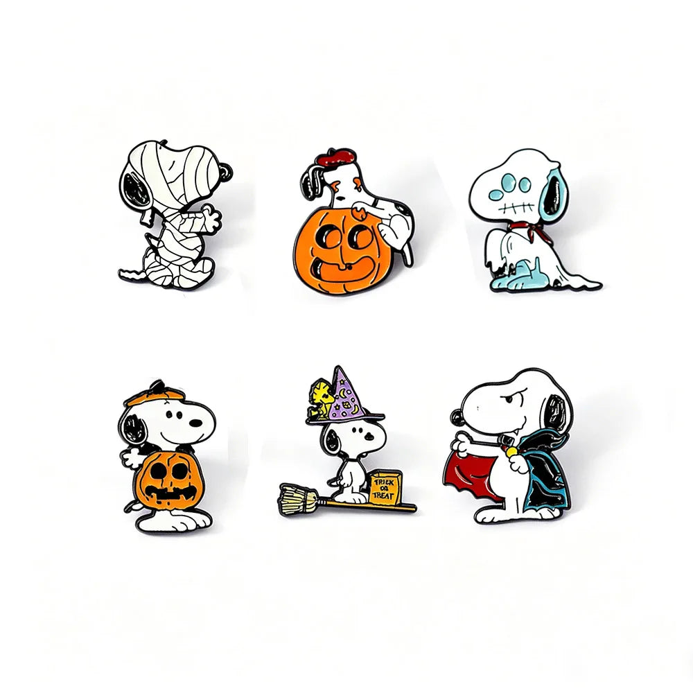 Cute Puppy Christmas Enamel Pins (6 pcs)