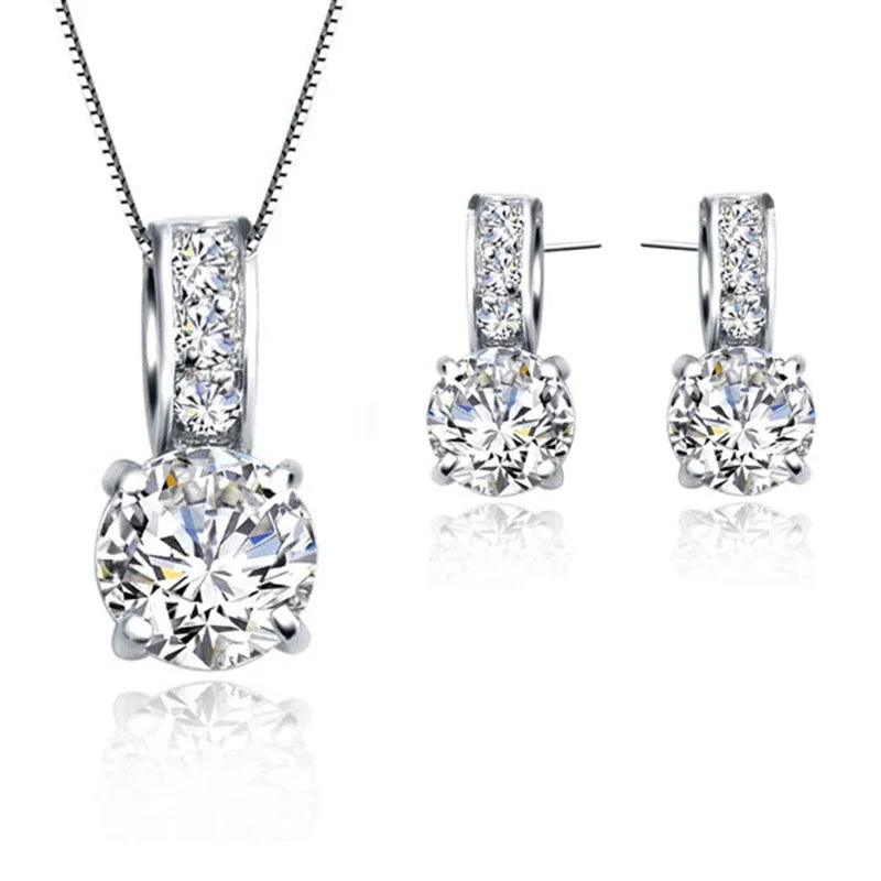 Cubic Zirconia Pendant Necklace for Women – Elegant Gift