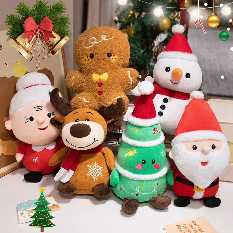 Christmas Plush Toys – Santa, Reindeer, Snowman & Gingerbread