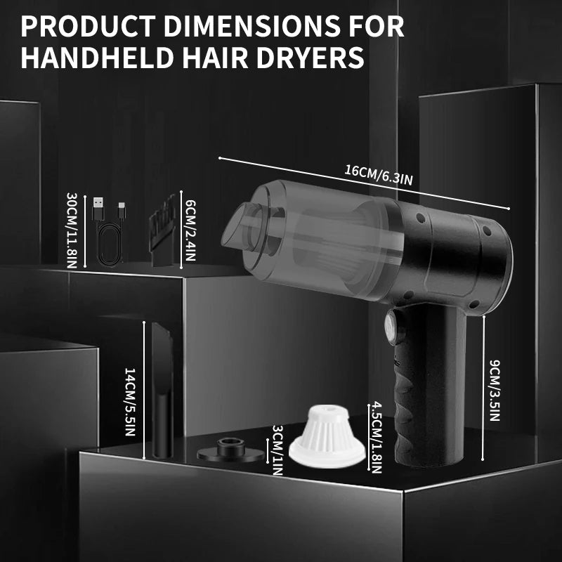 Cordless Handheld Car Vacuum 15000Pa – Blow & Suction