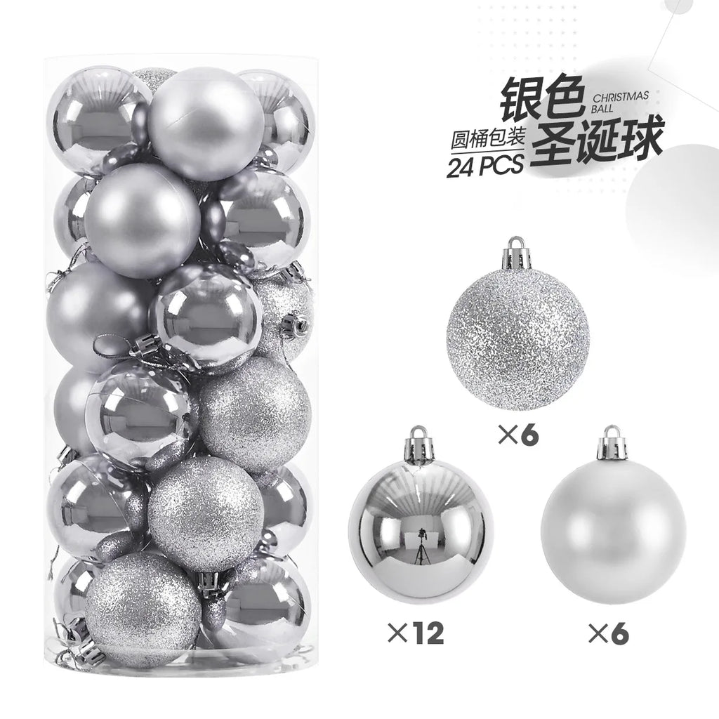 Mini Christmas Ball Ornaments 3 cm (24 pcs)