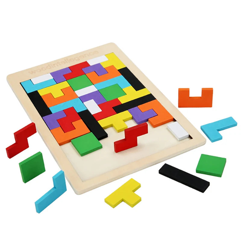 Wooden Tangram Brain Teaser Puzzle – Montessori Toy
